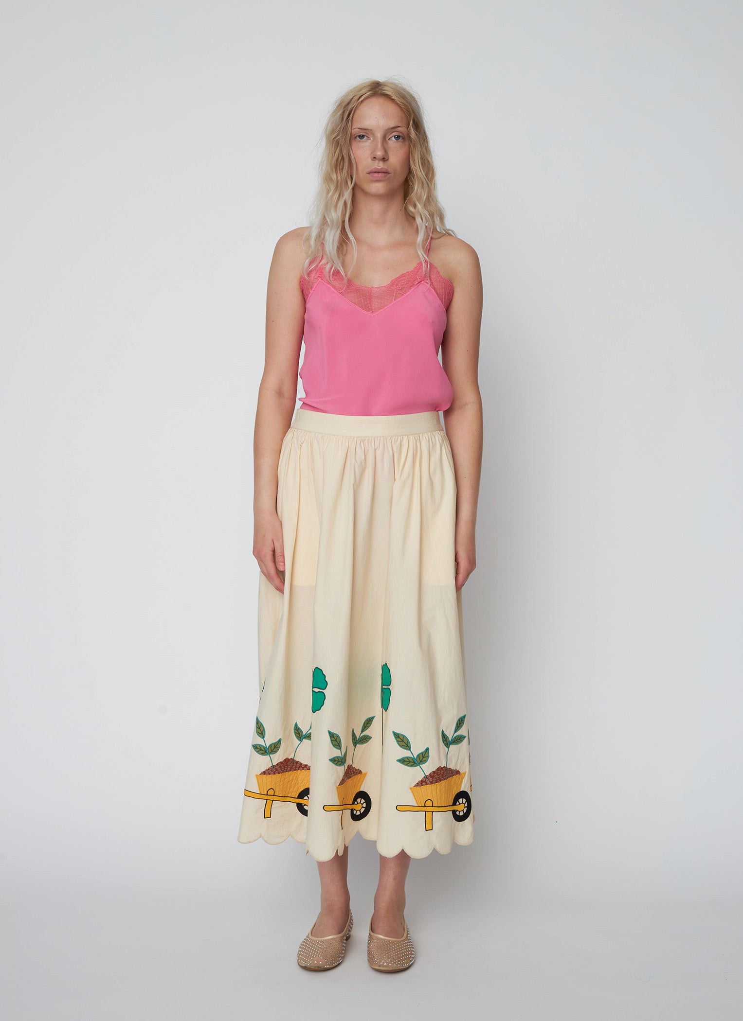 Stella Nova Embroidered Midi Skirt