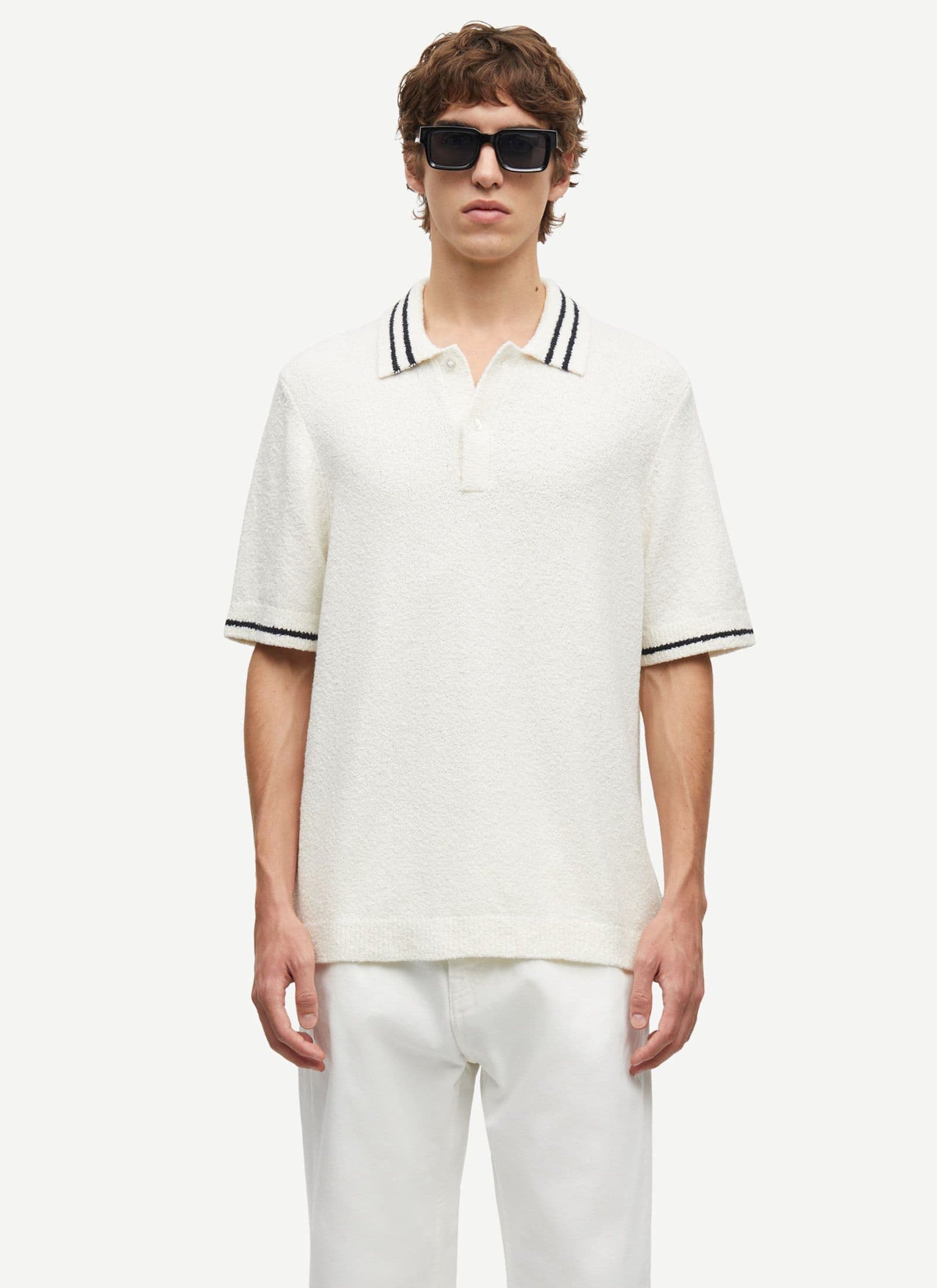 Samsoe Samsoe Sapedro Polo Top - Clear Cream