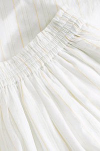 Skall Studio Dagny Skirt - White/Yellow Dobby Stripe