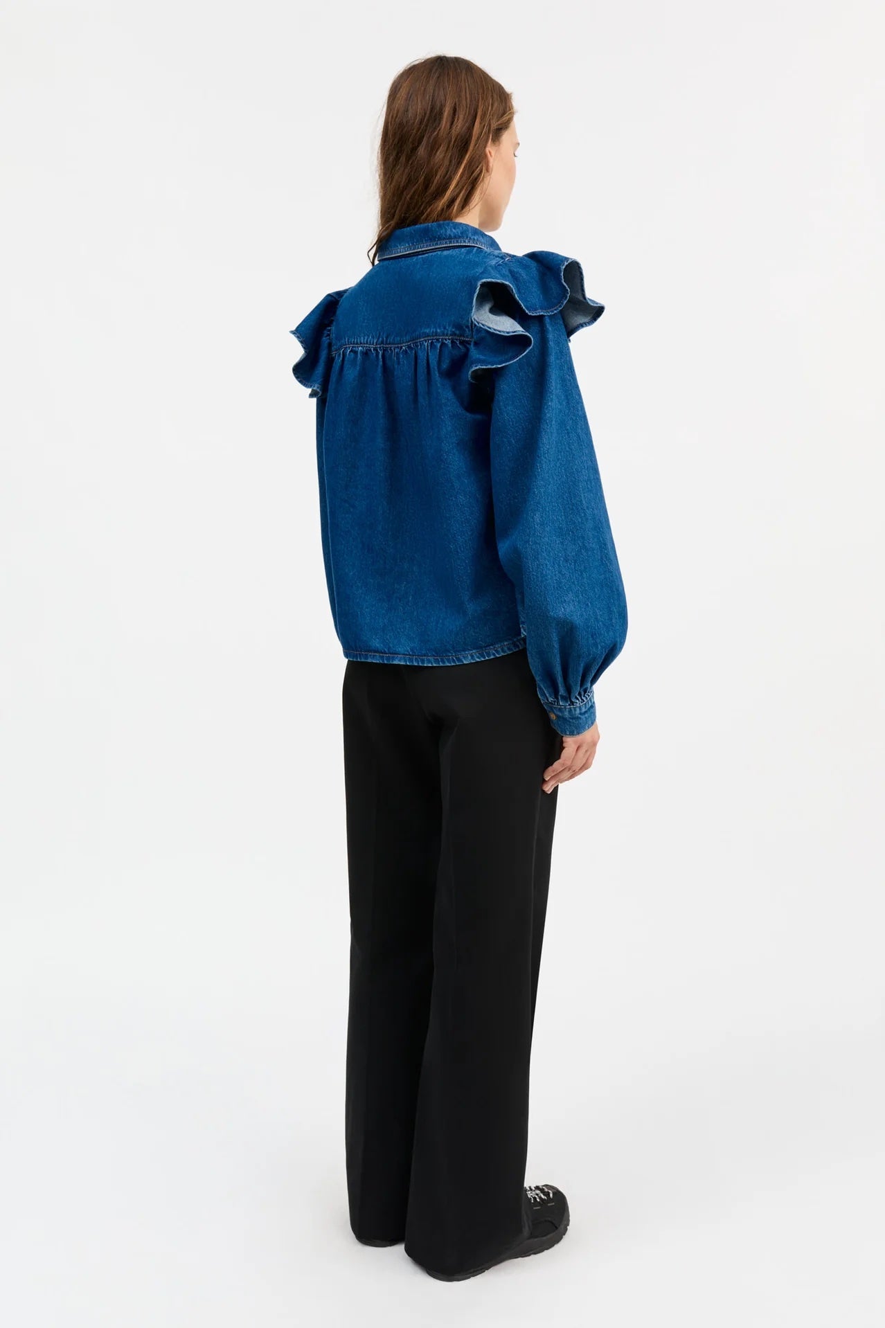 Skall Studio Mille Blouse - Vintage Blue Denim
