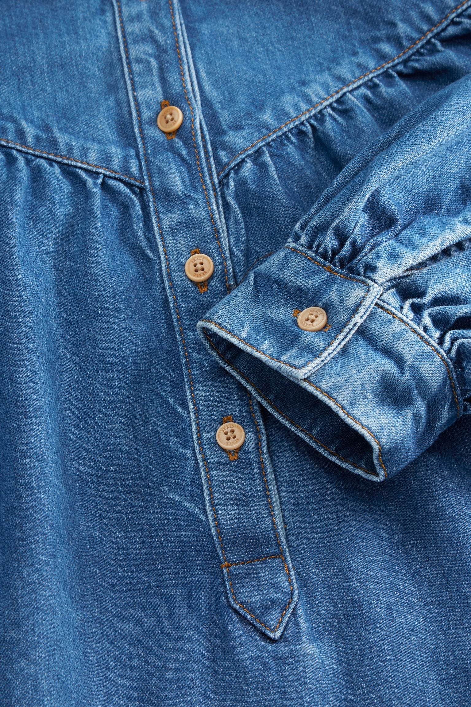 Skall Studio Mille Blouse - Vintage Blue Denim
