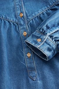 Skall Studio Mille Blouse - Vintage Blue Denim