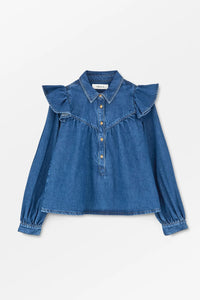 Skall Studio Mille Blouse - Vintage Blue Denim
