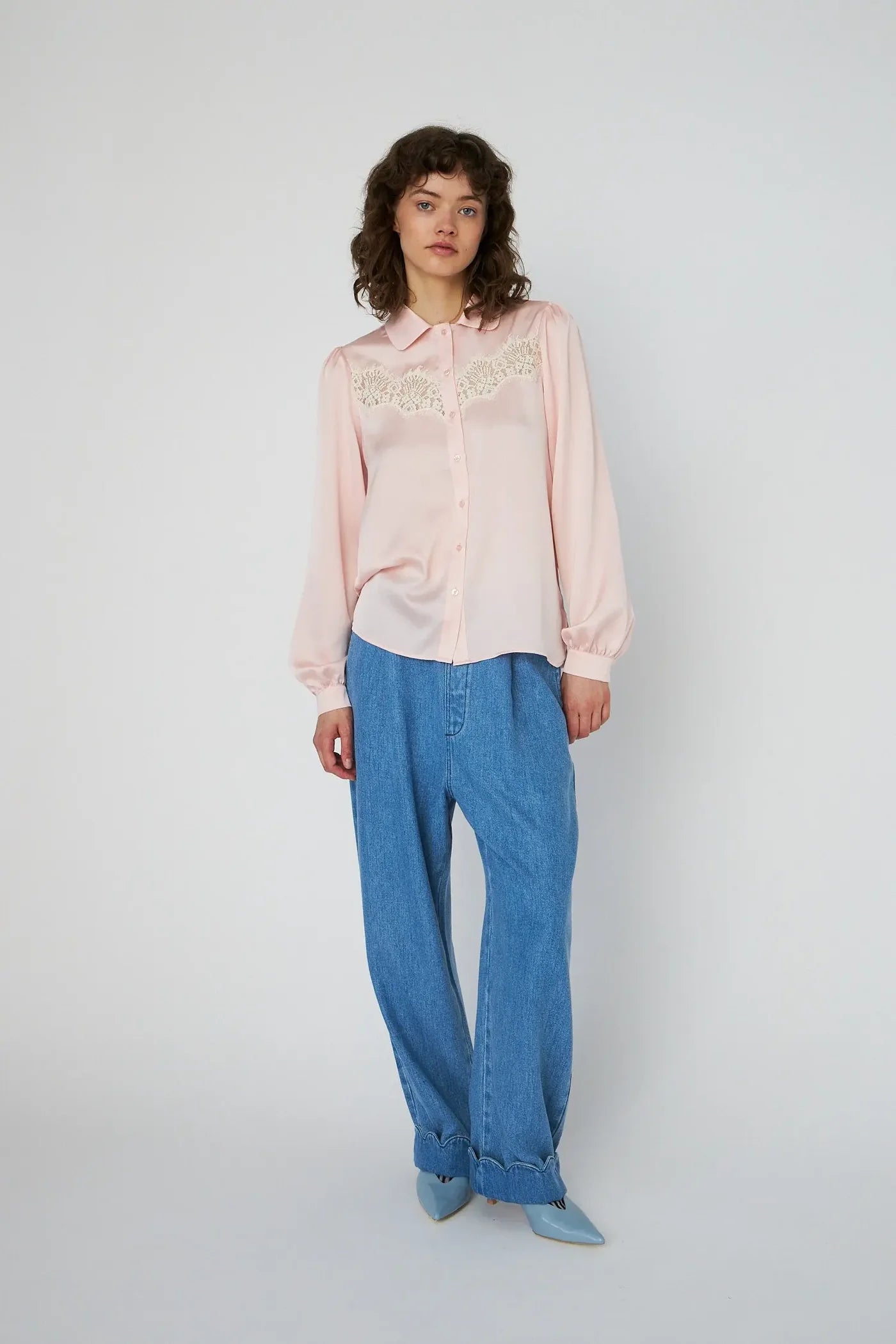 Stella Nova Delicate Lace Shirt - Kiss Rose