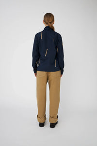 Stella Nova Embroidered Cotton Bow Shirt - Navy