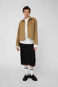 Stella Nova Shirt with Scallop Edge - Dark Sand