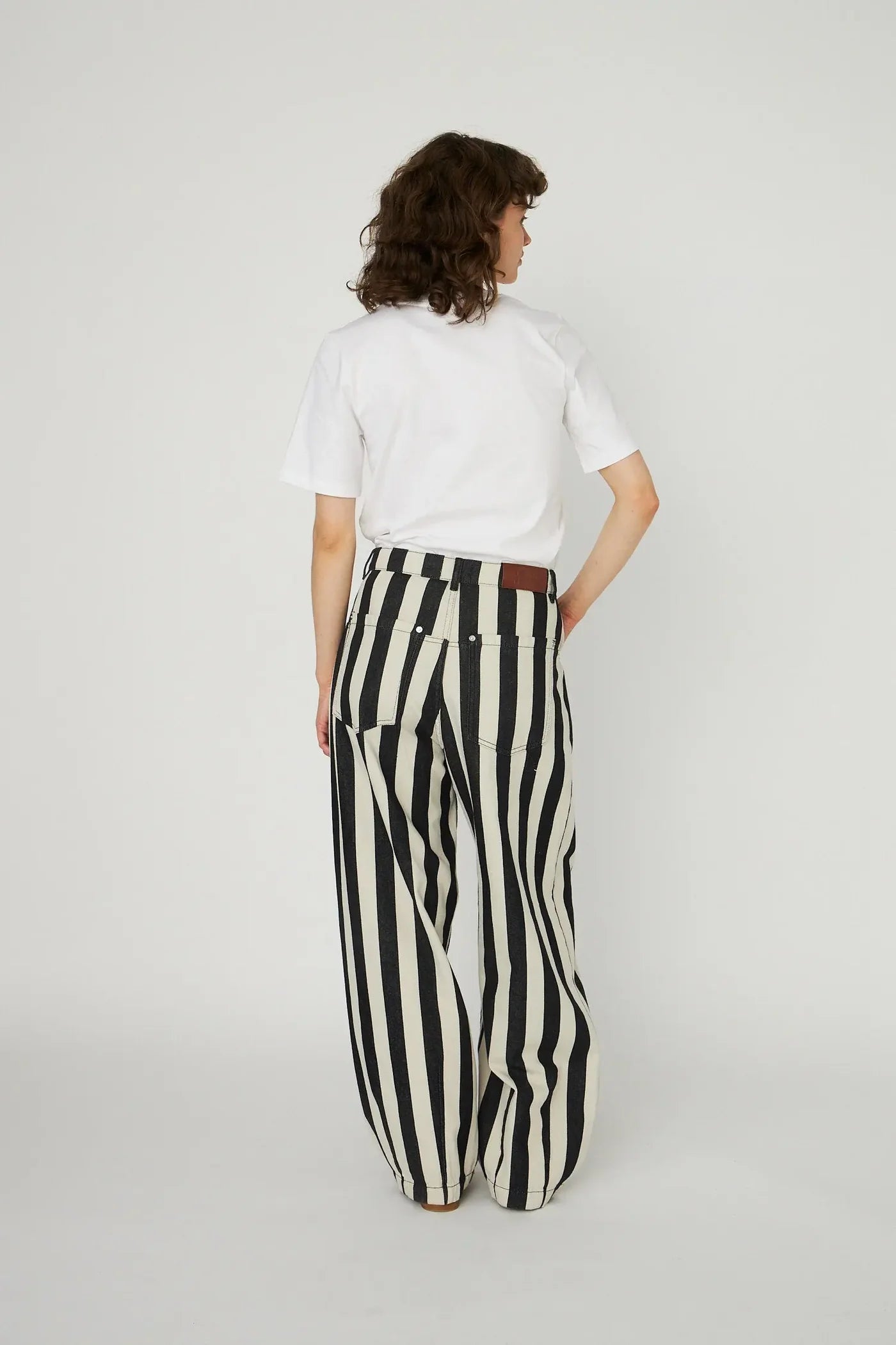 Stella Nova Striped Baggy Low-Waist Pants