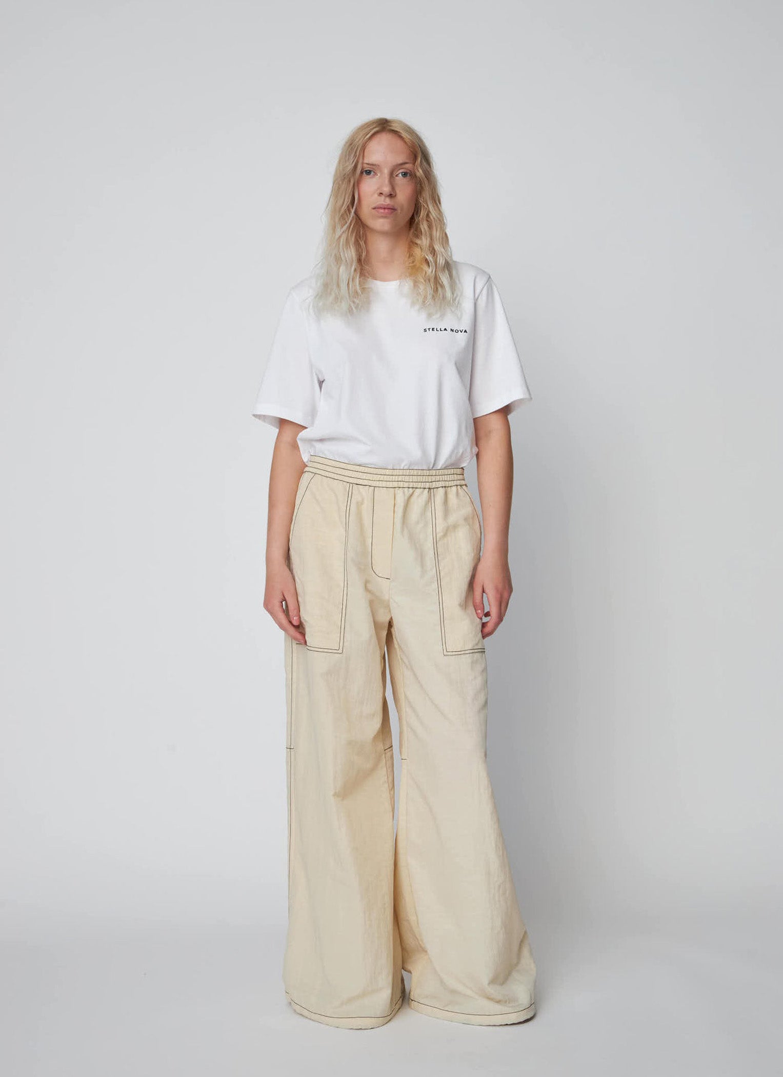 Stella Nova Workwear Oversized Pants - Ecru