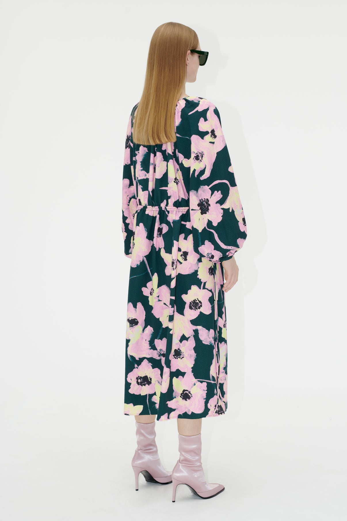 Stine Goya Heather Dress - Filigran Flower Green
