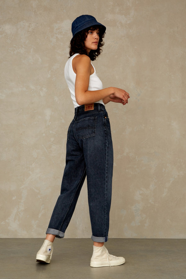 Kings of Indigo Caroline Cropped Jeans, Clean Burgos Recycled Night - White Feather Boutique