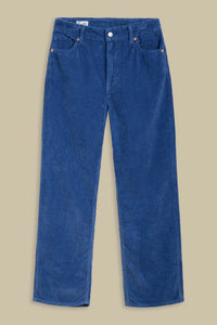 Kings of Indigo Liora Cropped - Mid Blue Cord - White Feather Boutique