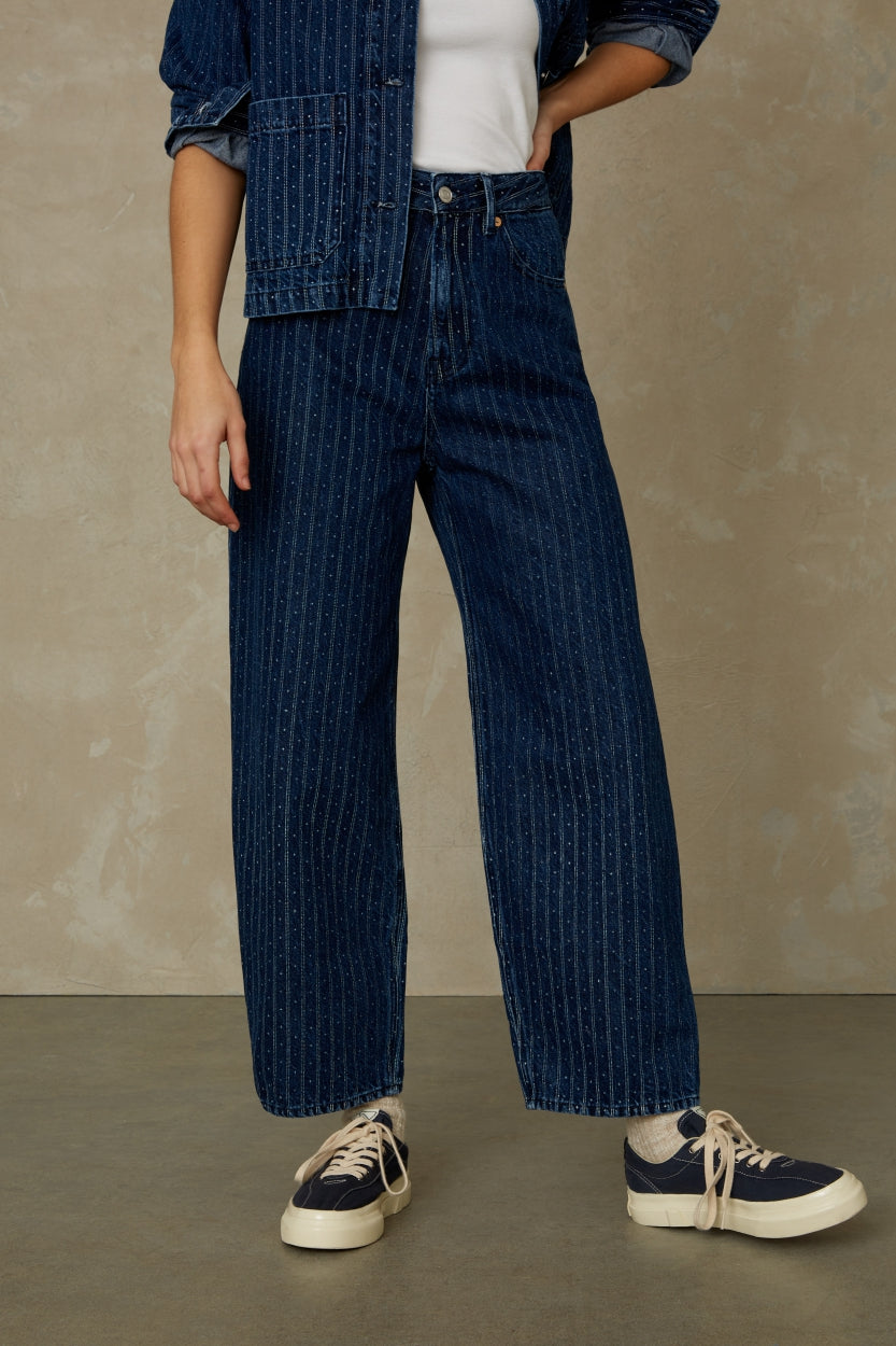 Kings of Indigo Leila Cropped Indigo Wabash Jeans - White Feather Boutique