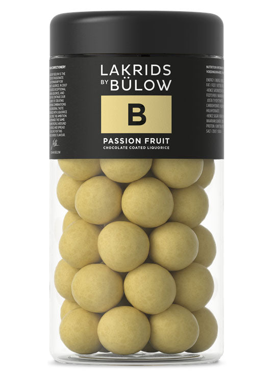Lakrids by Bulow - B - Passion Fruit - Chocolate covered Liquorice - White Feather Boutique