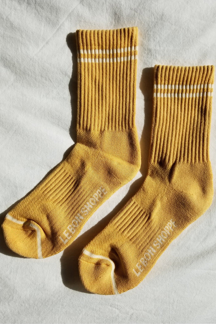 Le Bon Shoppe Boyfriend Socks - Butter - White Feather Boutique