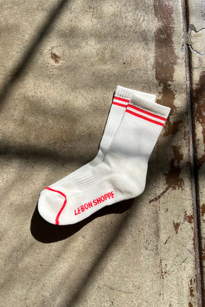 Le Bon Shoppe Boyfriend Socks - Clean White - White Feather Boutique