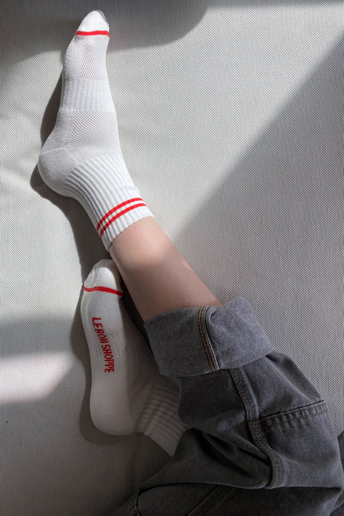 Le Bon Shoppe Boyfriend Socks - Clean White - White Feather Boutique