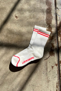 Le Bon Shoppe Boyfriend Socks - Clean White - White Feather Boutique