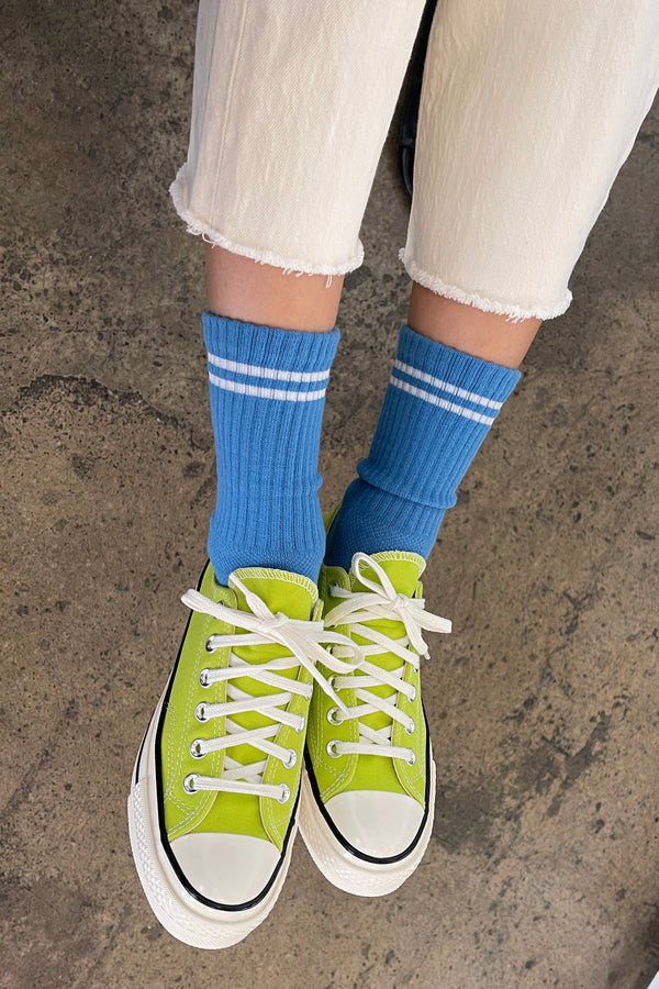Le Bon Shoppe Socks - Ocean Blue - White Feather Boutique