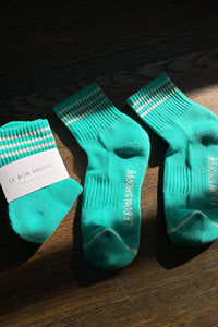 Le Bon Shoppe Girlfriend Socks - Emerald - White Feather Boutique