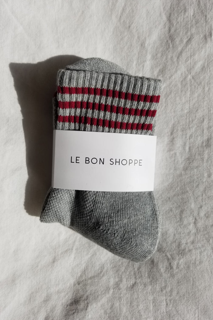 Le Bon Shoppe Girlfriend Socks, Heather Grey - White Feather Boutique