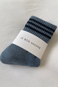 Le Bon Shoppe Girlfriend Socks, Indigo - White Feather Boutique