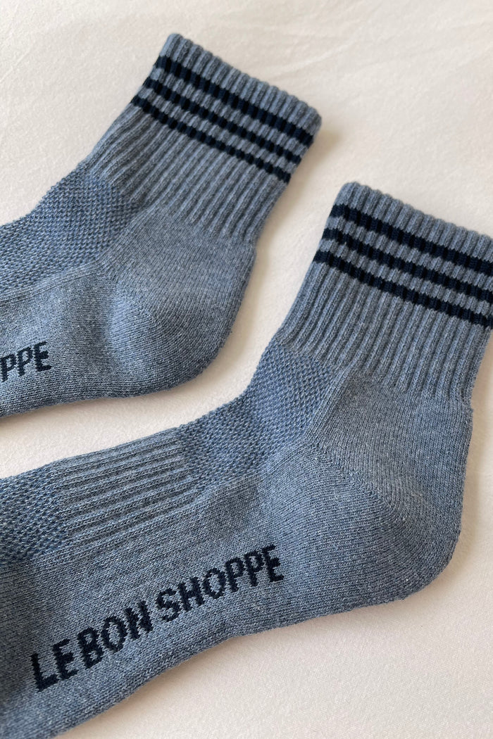 Le Bon Shoppe Girlfriend Socks, Indigo - White Feather Boutique