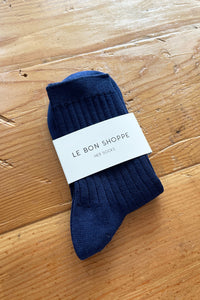 Le Bon Shoppe Her Cotton Rib Midnight Socks - White Feather Boutique