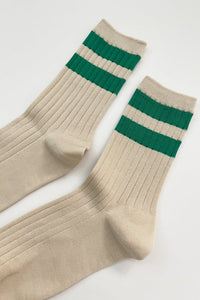 Le Bon Shoppe Her Varsity Socks - Green - White Feather Boutique