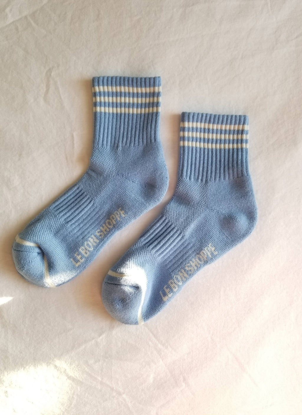 Le Bon Shoppe Girlfriend Socks, Parisian Blue - White Feather Boutique