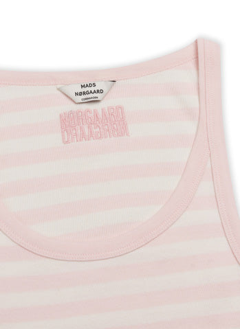 Mads Norgaard Cotton Stripe Carry Top - Blushing Bride