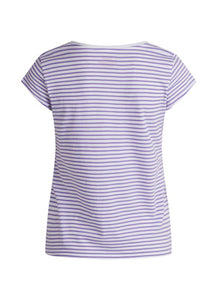 Mads Norgaard Organic Jersey Stripe Tee - Paisley Purple/White