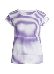 Mads Norgaard Organic Jersey Stripe Tee - Paisley Purple/White