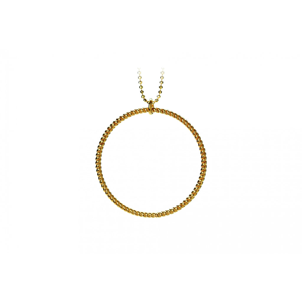 Pernille Corydon Big Twisted Necklace - Gold Plated Silver - White Feather Boutique