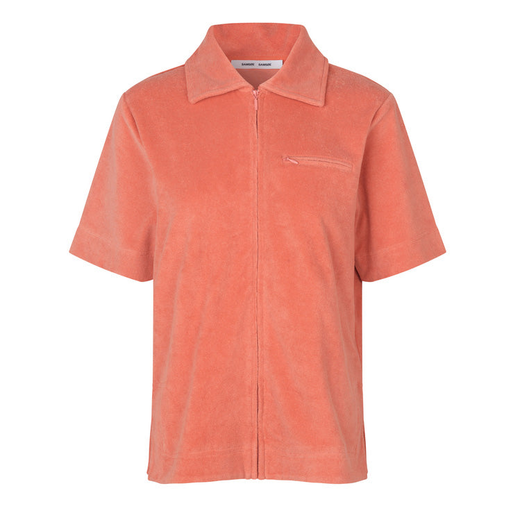 Samsoe Samsoe Marte Shirt - Coral Haze - White Feather Boutique