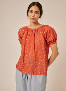 Sideline Beau Top - Orange Print