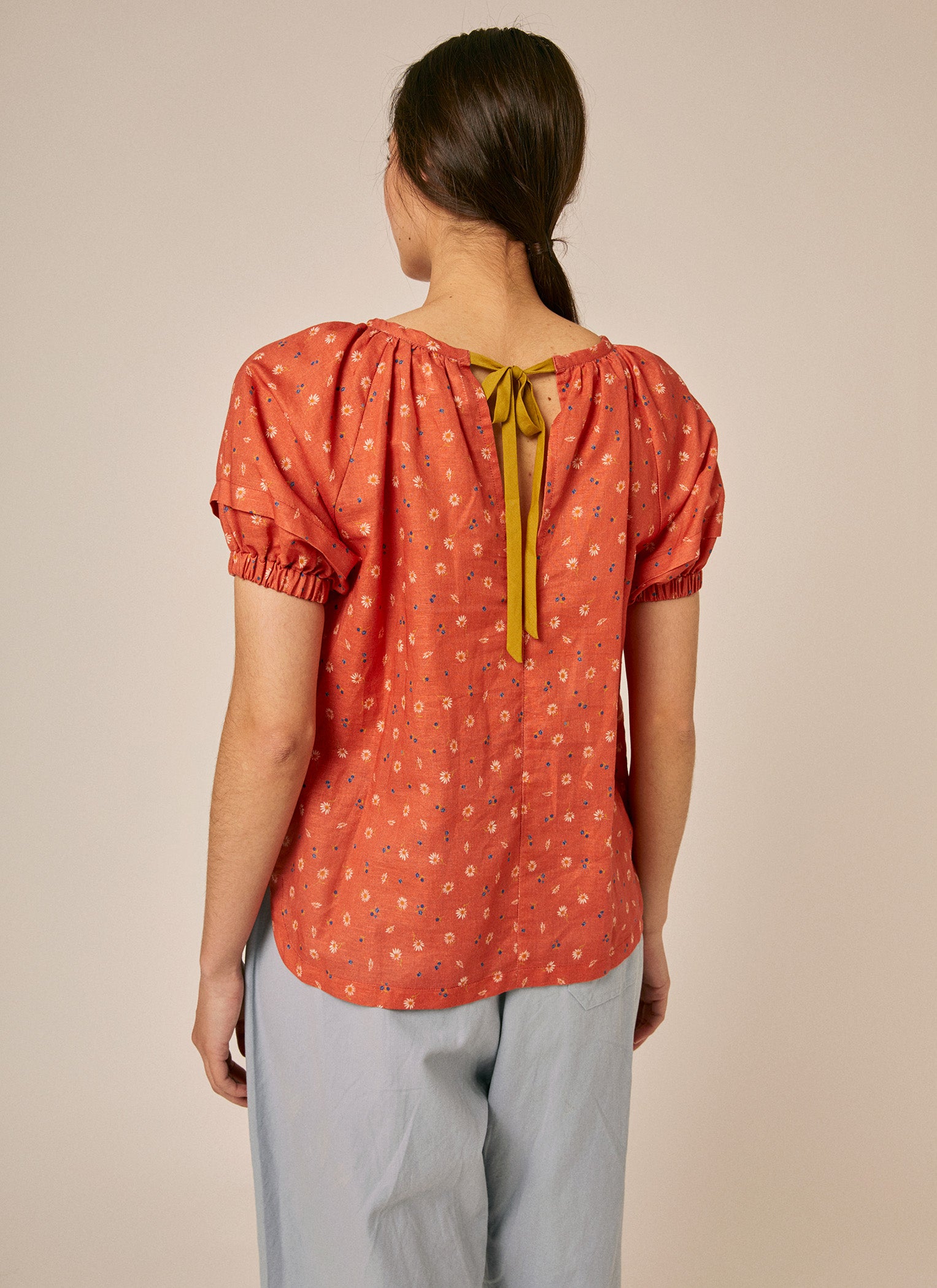 Sideline Beau Top - Orange Print