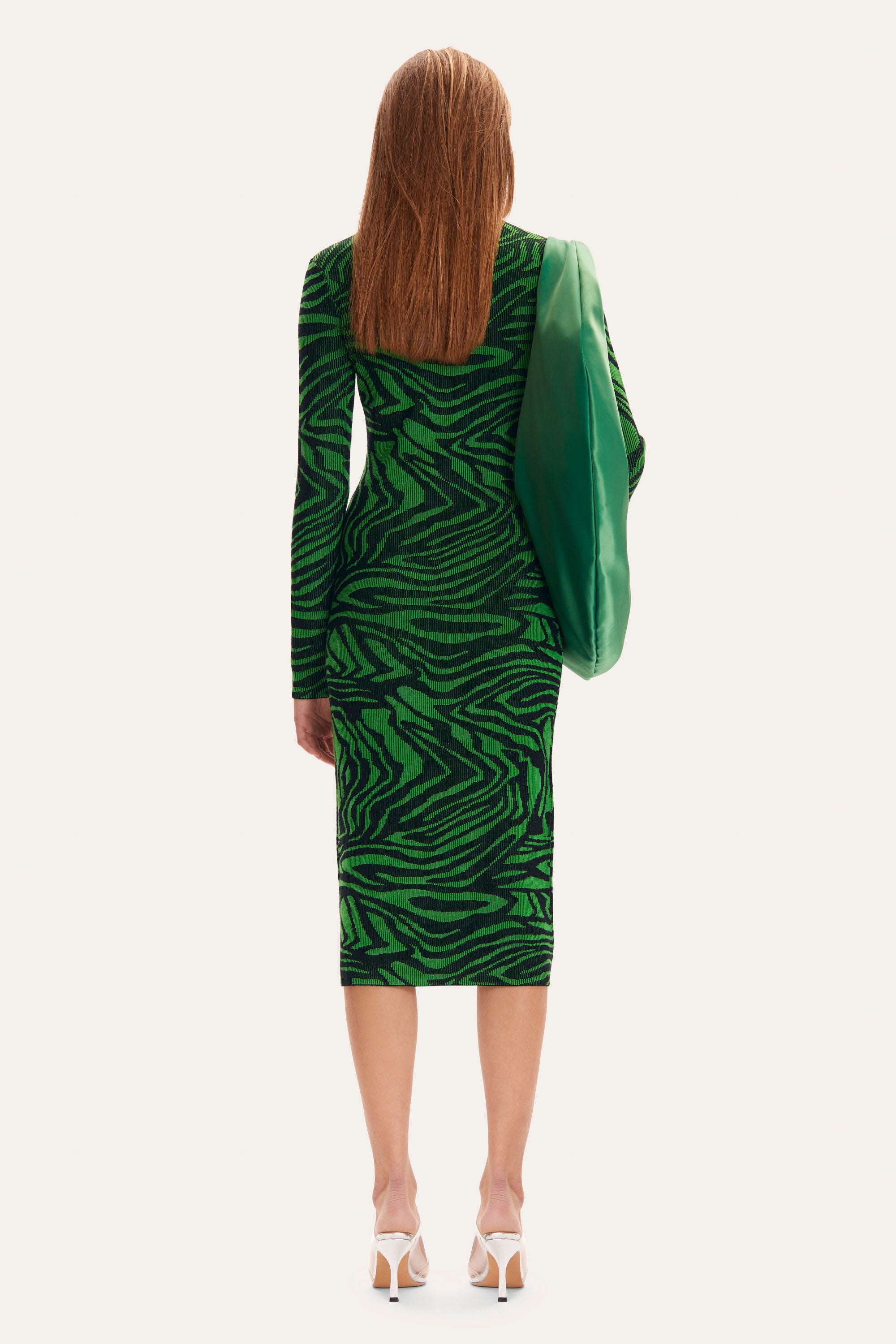 Stine Goya Chiara Knit Dress - Dark Green Comb - White Feather Boutique