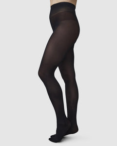 Swedish Stockings Olivia Premium Tights - Black - White Feather Boutique