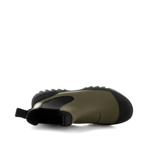 Woden Magda Rubber Track Boot - Dark Olive/Black - White Feather Boutique