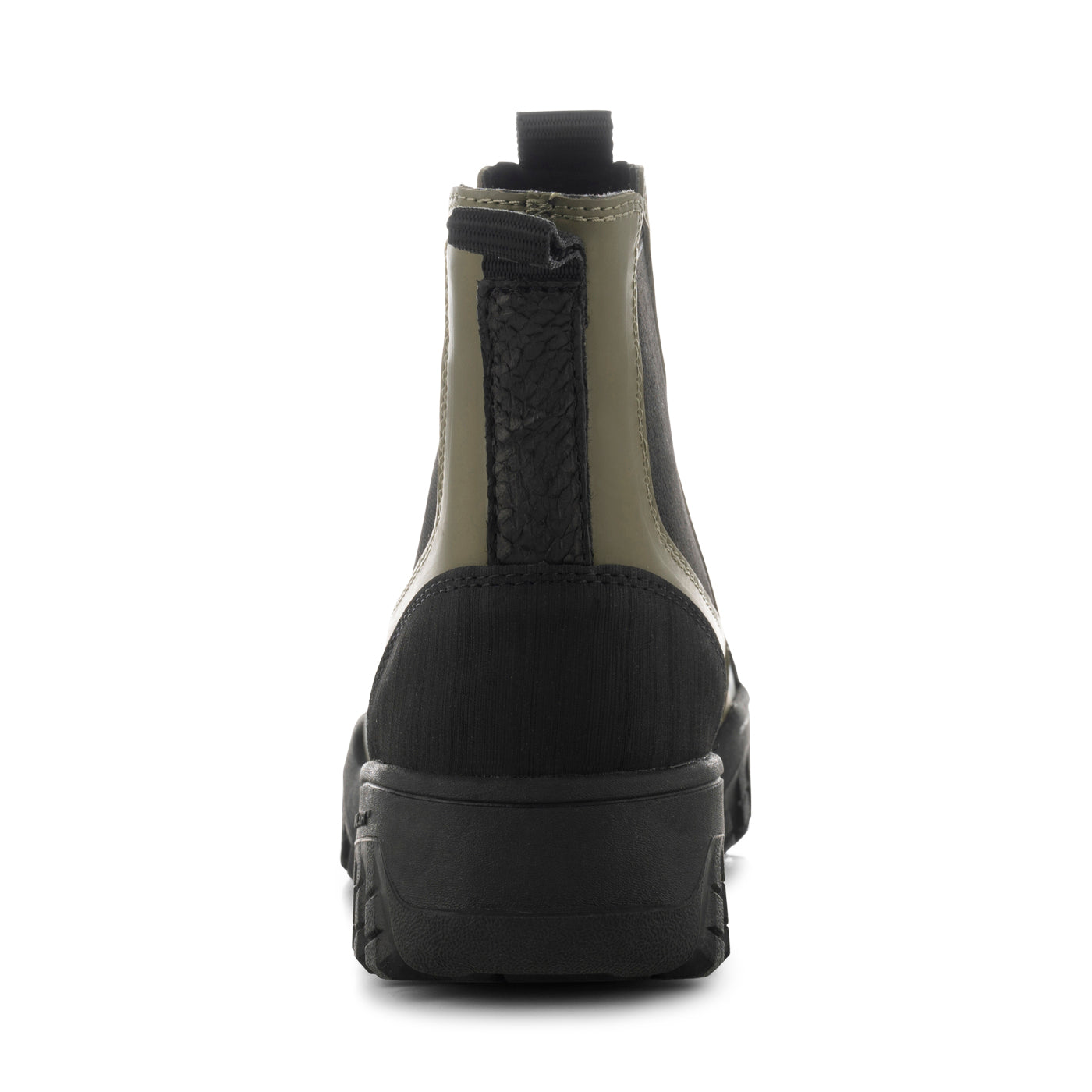 Woden Magda Rubber Track Boot - Dark Olive/Black - White Feather Boutique